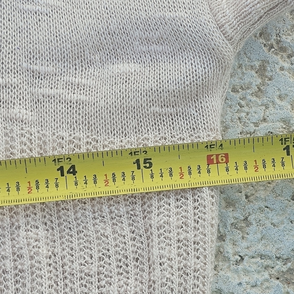Absolutely Creative Worldwide Cream Colored Short Sleeve Cardigan size small - Picture 3 of 6